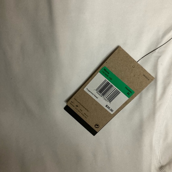 Nike Dri Fit White Fitted Performance Mock Mens LS Multiple sizes Lrg & X Large - Picture 6 of 7